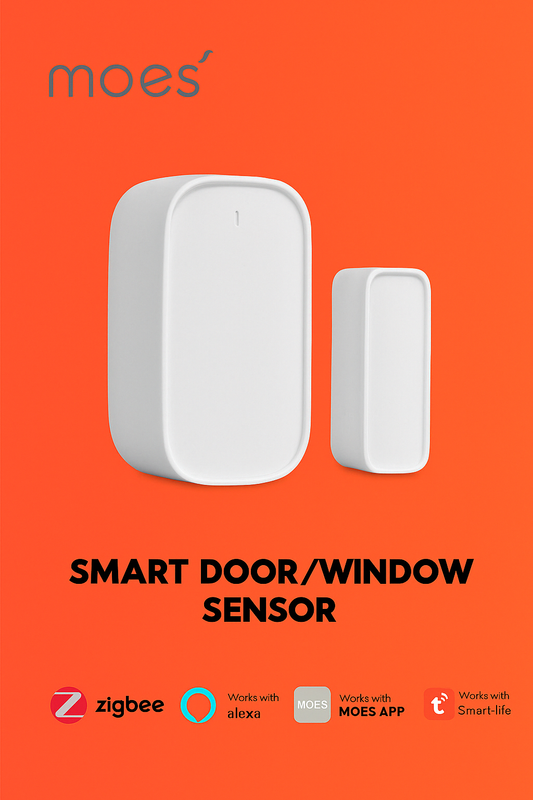 Tech Haven Smart Door & Window Sensor – Zigbee Wireless Security Detector | Tuya & Voice Assistant Compatible